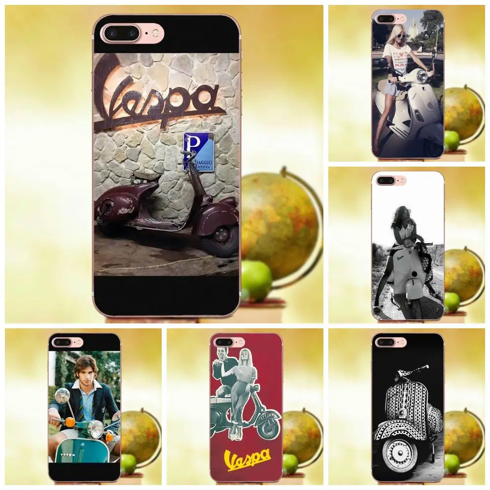 Vespa скутер бренд для Samsung Galaxy Note 2 3 4 5 8 9 S3 S4 S5 S6 S7 S8 S9 mini Edge Plus чехол сотового