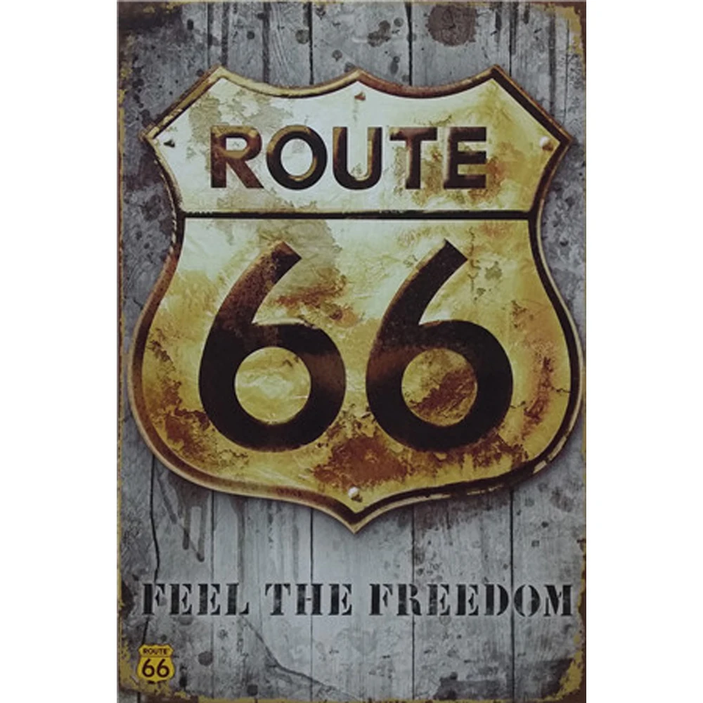 US Route 66 винтажный металлический знак бар украшение для стен дома паба ретро
