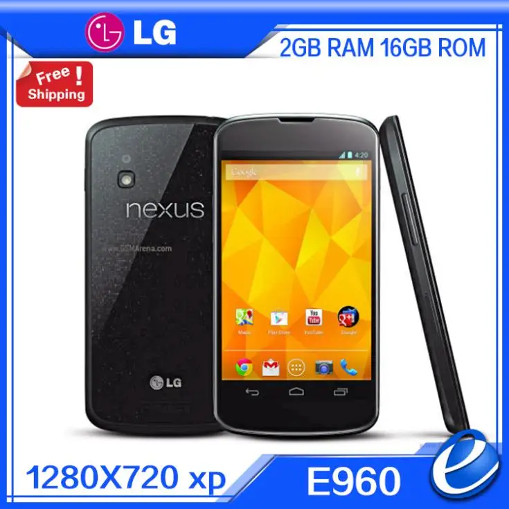 

E960 Unlocked Original Phone LG Nexus 4 E960 3G 4.7'' 16GB Quad Core 8MP Camera GPS Wifi NFC refurbished cellphone Mobile phone