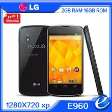 E960 Unlocked Original Phone LG Nexus 4 E960 3G 4.7 16GB Quad Core 8MP Camera GPS Wifi NFC refurbished cellphone Mobile phone