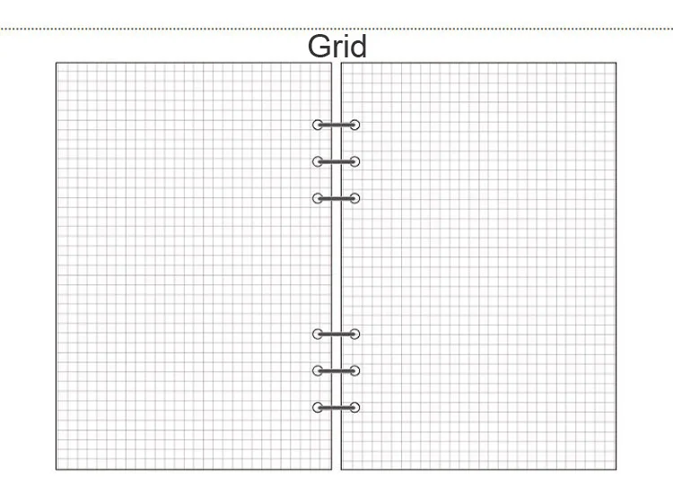 Grid Fromthenon A5A6A7 печатная бумага для Dokibook спиральный блокнот планировщик Еженедельный дневник пустые сетчатые страницы для Filofax офисные принадлежности - Цвет: Grid