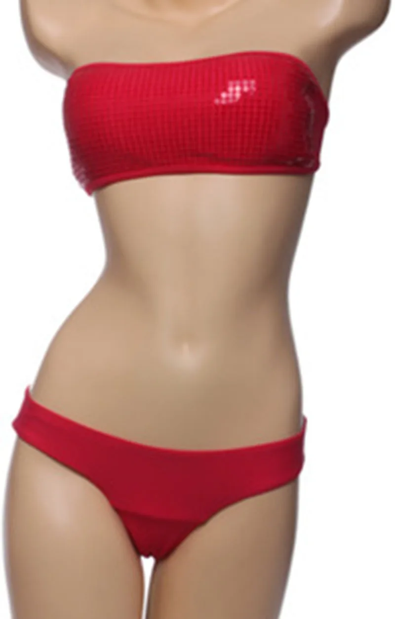 Summer Women Sequins Chest Swimsuit Bikini Set sunbathing Vintage Sequined Swimwear Push Up Bathing Suit Bikinis set |