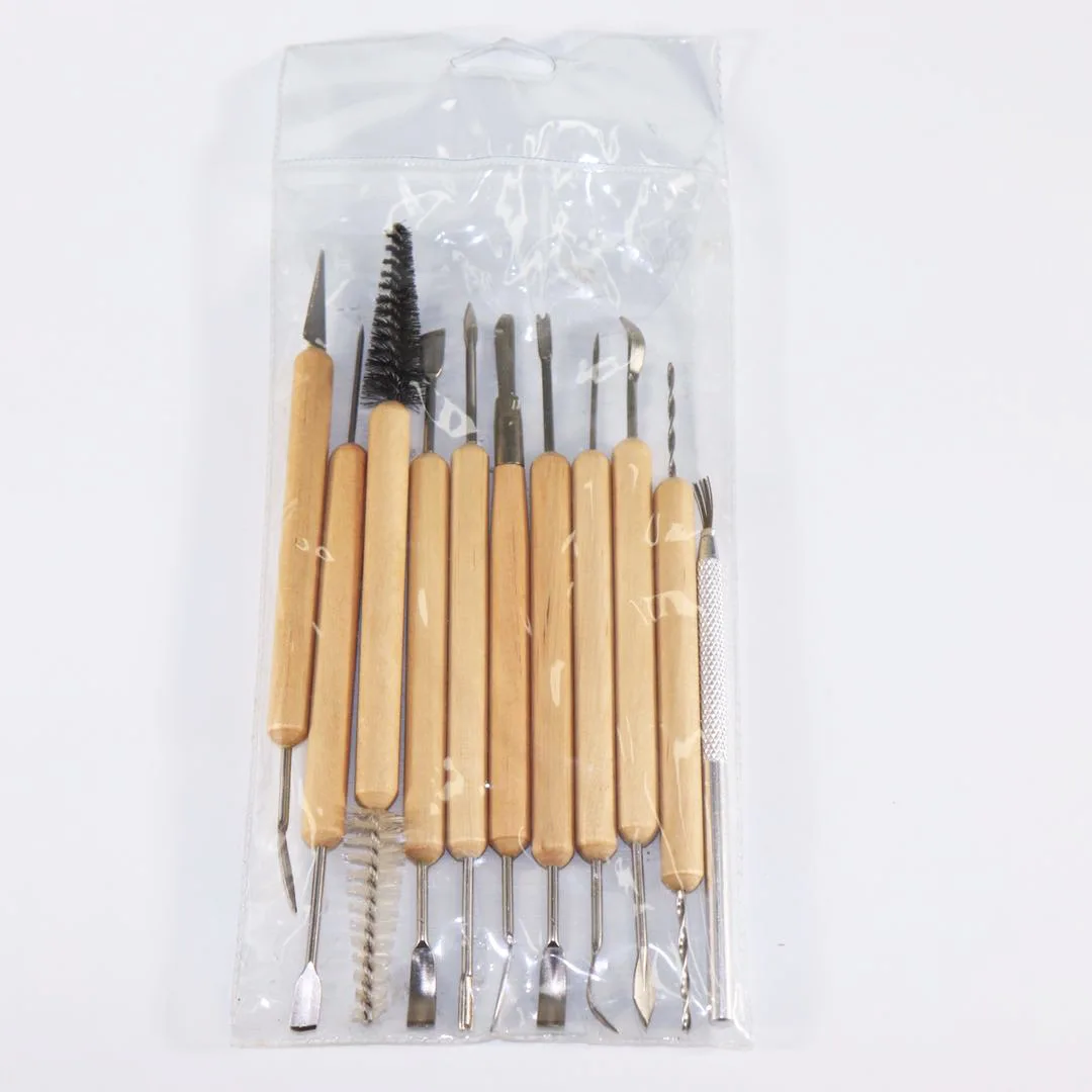 48pcs set 11 шт. Набор для лепки из глины, сглаживающий воск для резьбы по дереву, керамические инструменты, полимерные формы, инструмент для моделирования, идеальный инструмент - Цвет: 48pcs set