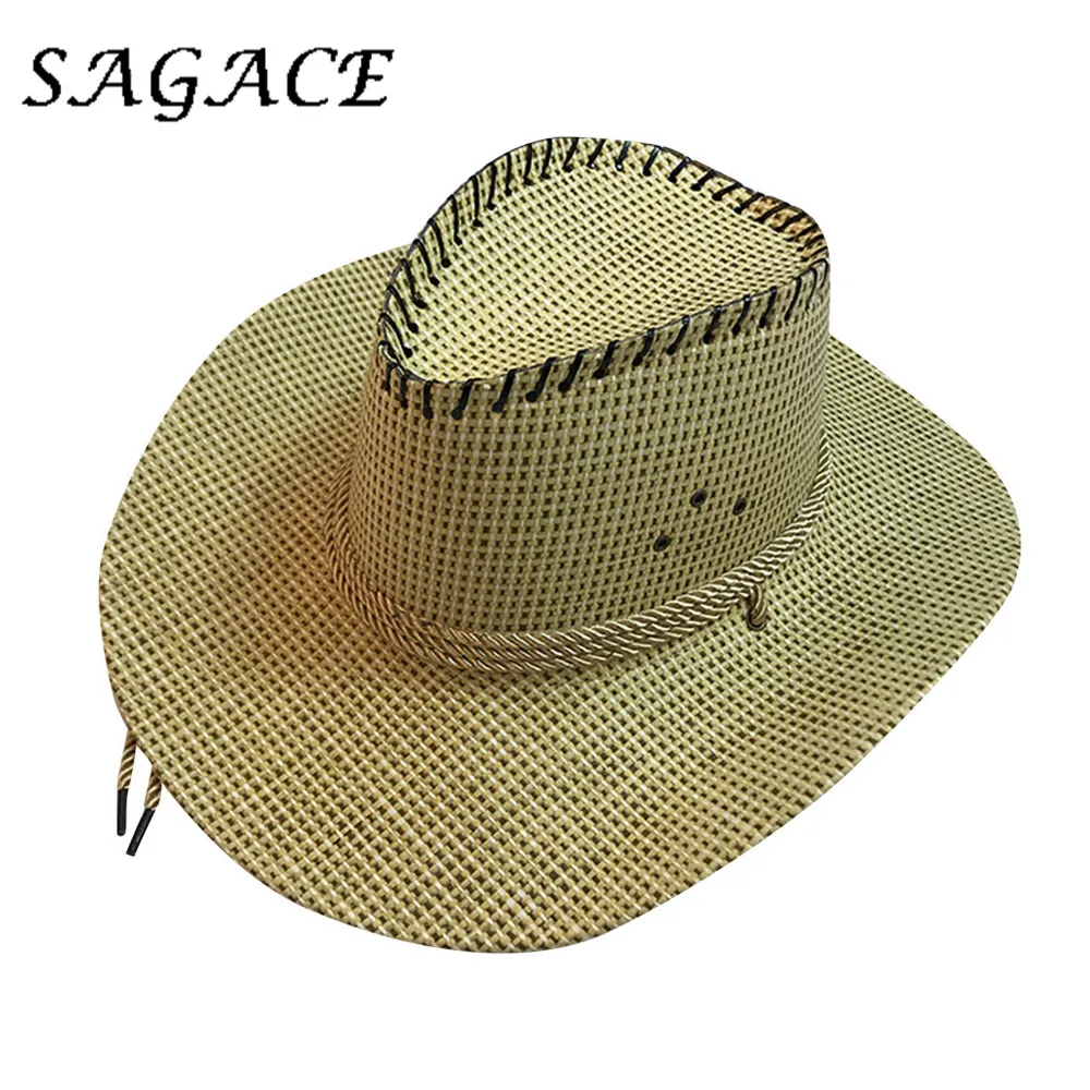 SAGACE шляпа Мужская охотничья ковбойская соломенная летняя женская унисекс