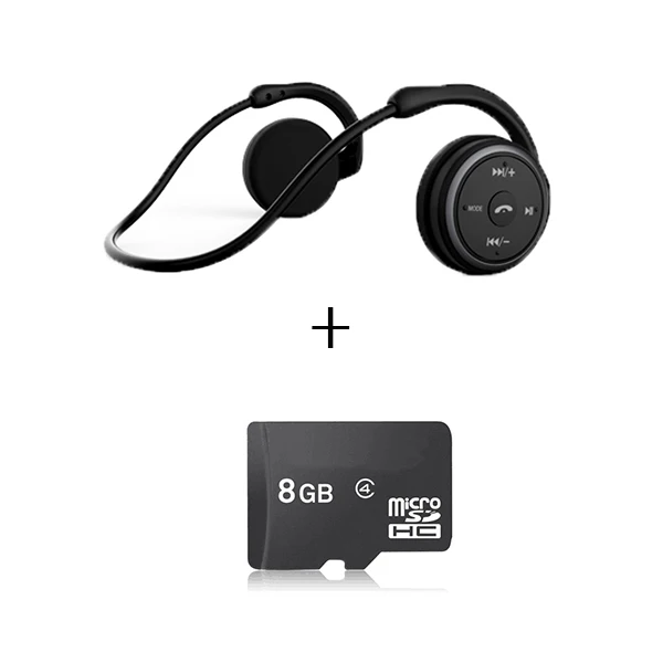 Black with SD Card Шейные беспроводные наушники Suicen AX-698 L8 Bluetooth наушники TF карта fm-радио портативная беспроводная поддержка челюстей - Цвет: Black with SD Card