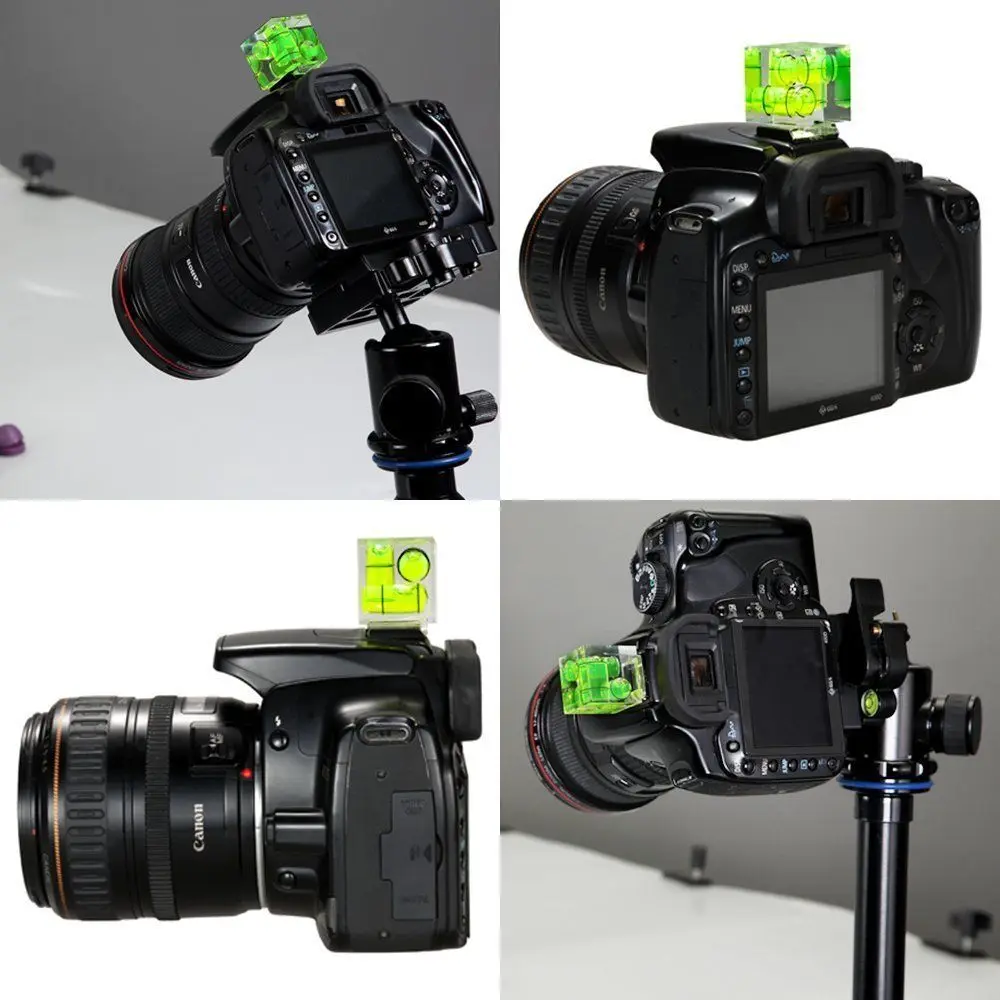 2x тройной 3 осевой Горячий башмак пузырьковый Дух Уровень для Canon Nikon Pentax DSLR