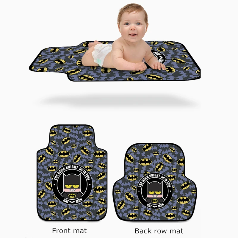 Марвел мультфильм милый Бэтмен автомобиль коврики набор замша мех ковер