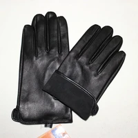single leather unlined touch screen sheepskin gloves mens thin motorcycle riding four seasons car driving driver finger gloves
