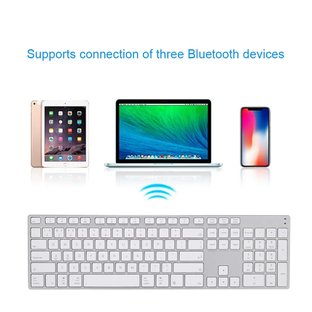 Беспроводной Bluetooth 3 0 клавиатура из алюминиевого сплава для планшета ноутбука