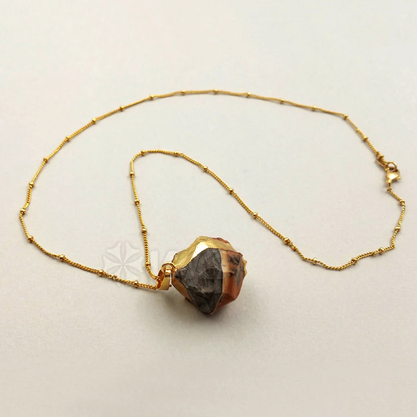 Женское ожерелье с подвеской воротом золотым покрытием 24 к|fashion necklace|necklace