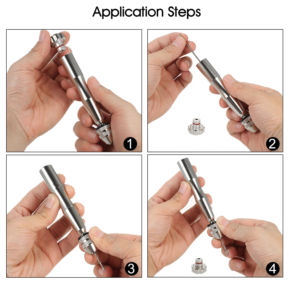 

0.3-3.5mm Hand Drill Set +10pcs High-speed Steel Twist Drill Bit Set High Quality Drill Bit Holder Hand Drill Little Pin Vise