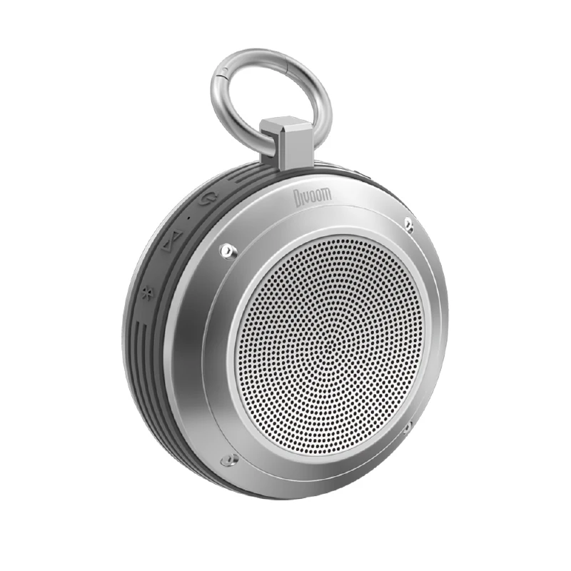 Divoom Voombox Trek Портативный Bluetooth Динамик TF карты Поддержка тяжелый бас длительностью до 6 часов непрерывной работы IPX5 Водонепроницаемый - Цвет: Silver