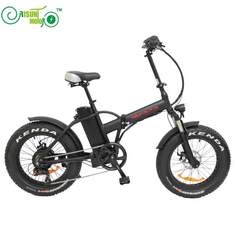 Bestellen RisunMotor Elektrische Schnee Bike Faltbare Ebike 36V 500W Bafang Hub Motor 20 Zoll Fett Reifen Klapp Fahrrad 36V 15AH Lithium-Batterie