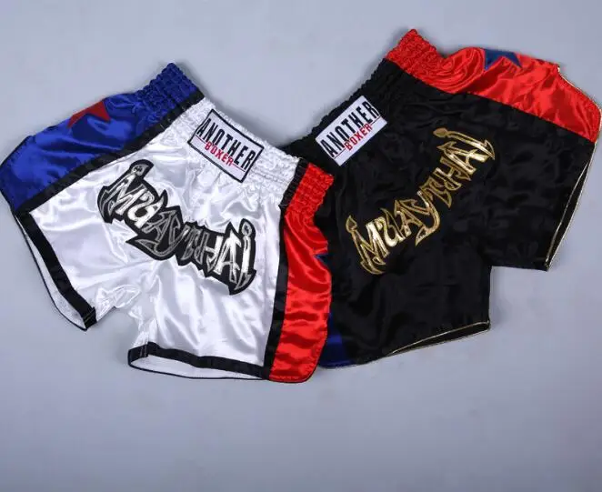 ANOTHERBOXER black and white double threat muay Thai shorts martial arts combat sanda training trousers mma | Спорт и развлечения