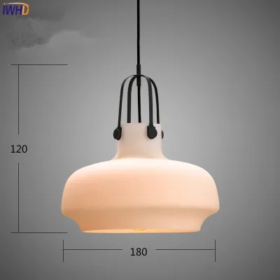 Современный скандинавский светодиодный подвесной светильник IWHD стеклянный