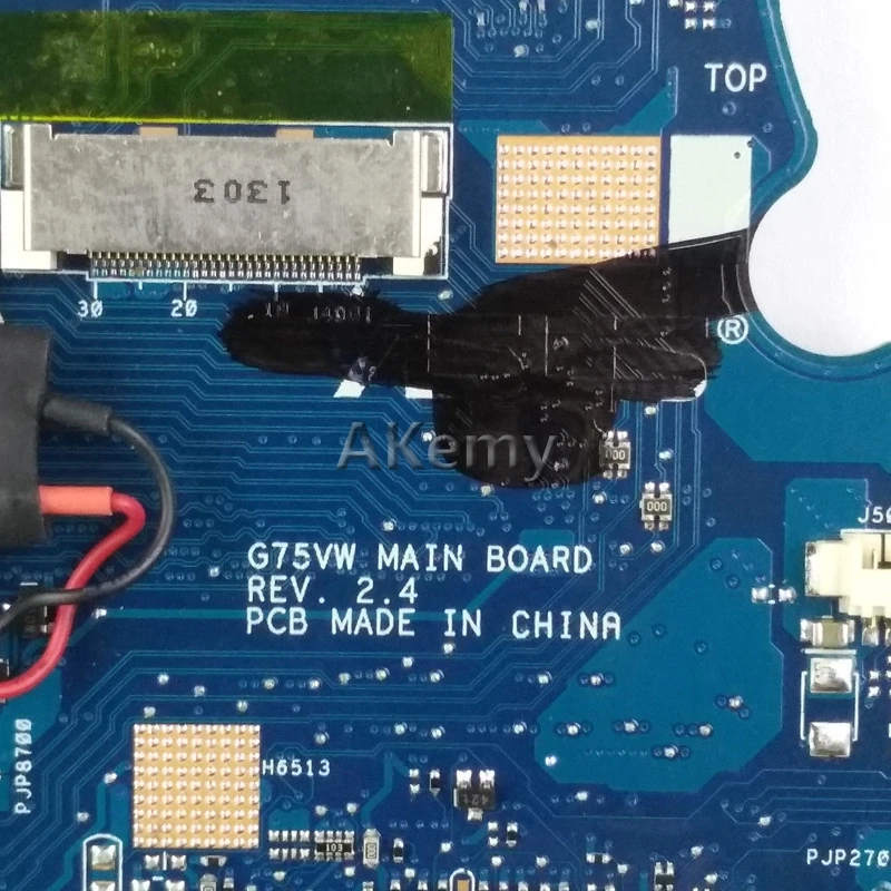 Akemy G75VX материнская плата для ноутбука ASUS G75VX G75VW G75V G75 Тесты оригинальная материнская плата 2D