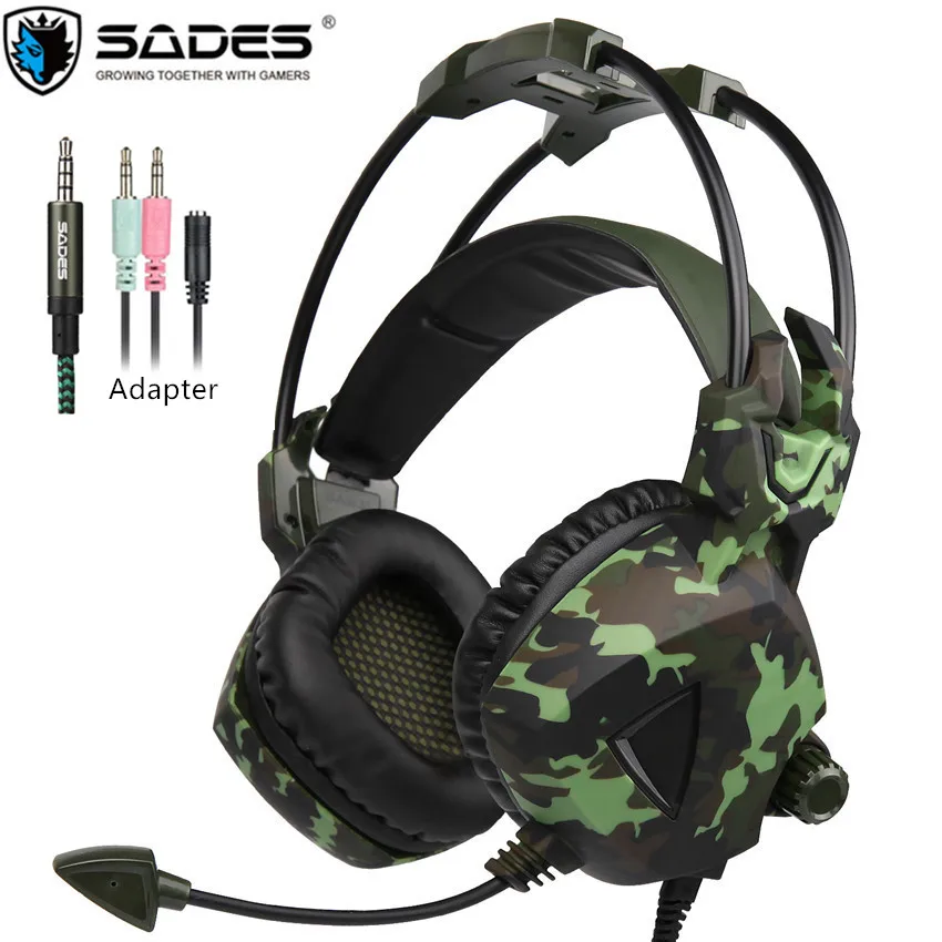 SADES SA 931 PS4 Gaming Headset Stereo бас игра наушники с микрофонами микрофоном для ПК геймера