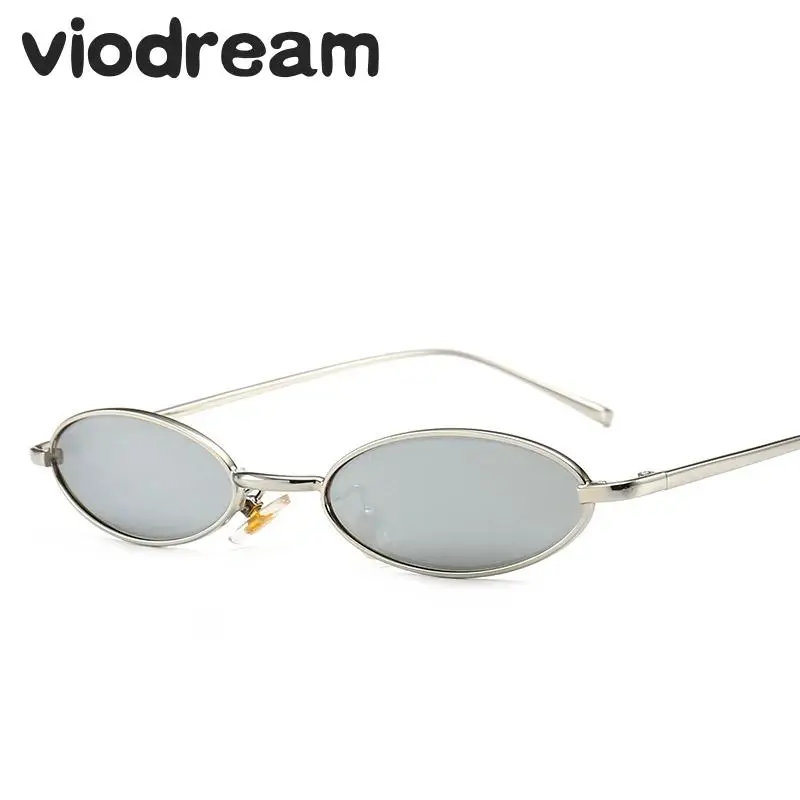 Viodream новые металлические маленькие овальные оправы морской цвет Мужские и