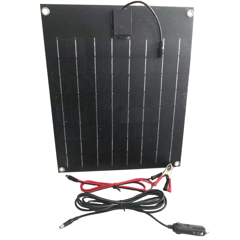 

20w 40w 50w solar panel Semi flexible solar panel solar cell photovoltaic monocrystalline module 12V battery charger charge