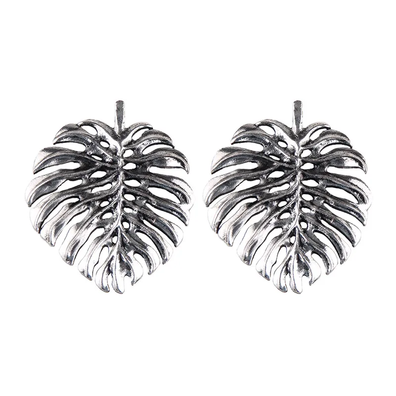 silver color 7 Girlgo модные серьги в виде металлического листа для женщин геометрические длинные женские серьги-подвески Золото Серебро Цвет Винтаж Бижутерия - Окраска металла: silver color 7