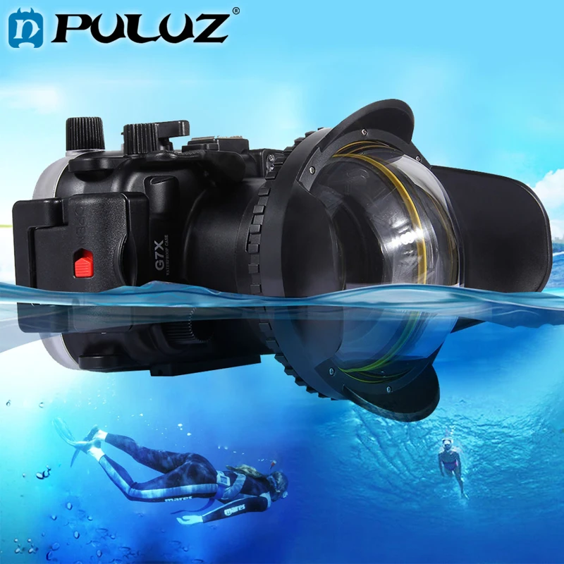 PULUZ 40 м подводный глубина Дайвинг чехол для sony A7 A6300 A6000 Canon G7 X Mark II Panasonic Водонепроницаемый купол для GoPro