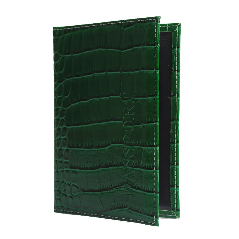 01Green KUDIAN BEAR крокодиловая Женская Обложка для паспорта из искусственной кожи Обложка для паспорта дорожная обложка чехол-BIY023 PM49 - Цвет: 01Green
