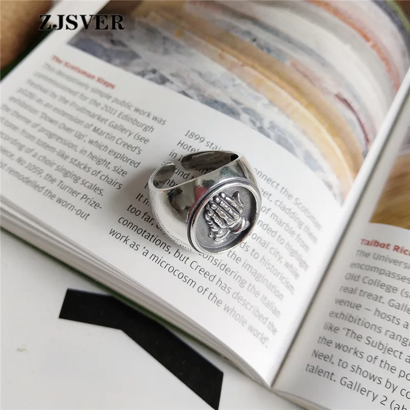 ZJSVER корейские ювелирные изделия кольцо из стерлингового серебра 925 Мода ретро