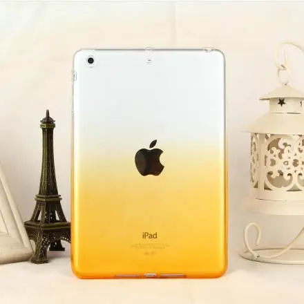 Для iPad 9,7 чехол, силиконовый мягкий A1822 A1823, градиентный прозрачный чехол, тонкий чехол для iPad,, 9,7 дюймов - Цвет: Yellow