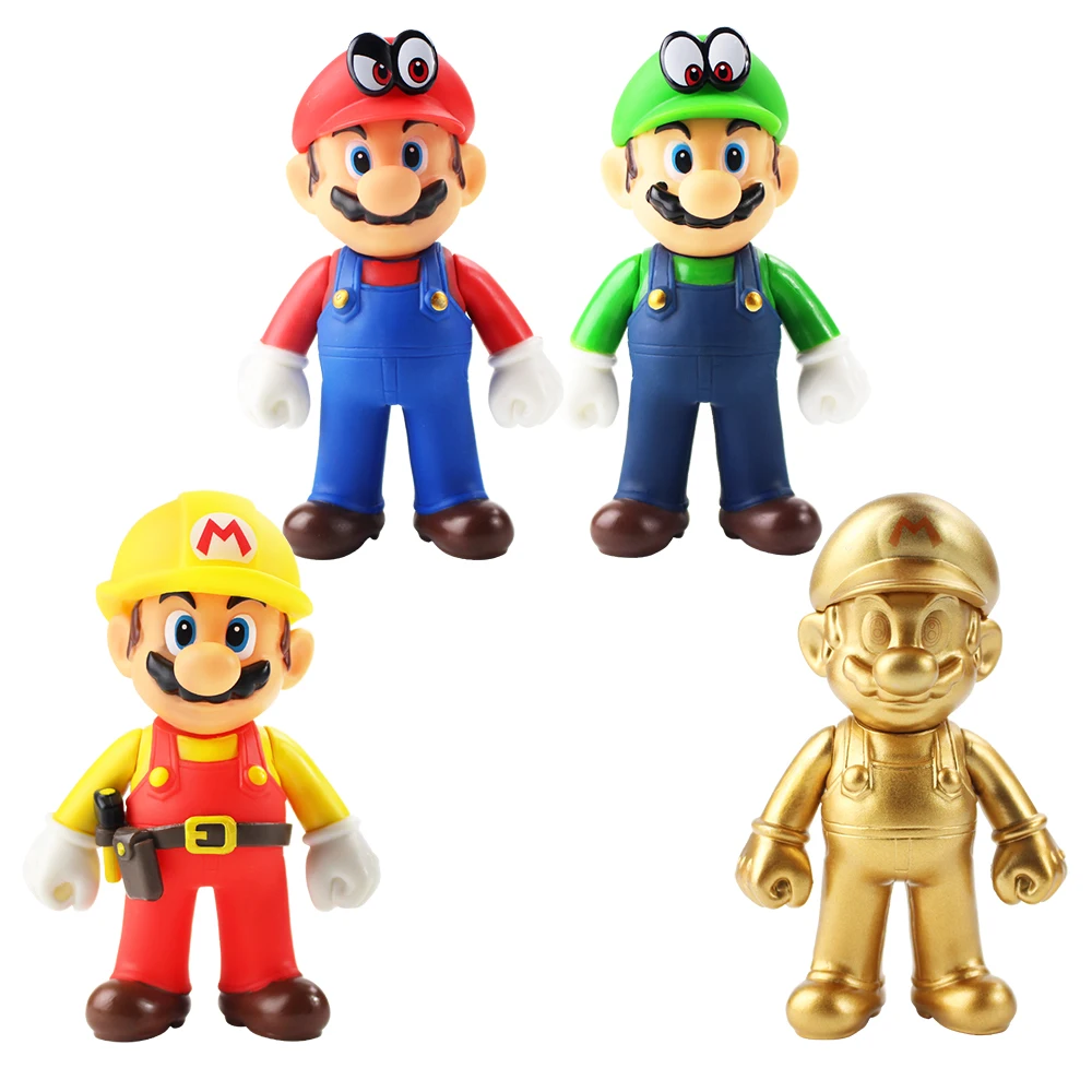 10 шт./партия, 13 см, Super Mario Bros Odyssey Cappy Mario Луиджи Йоши, Bowser, Wario toadettte Toad Waluigi, ПВХ, модель игрушки, 28 стилей