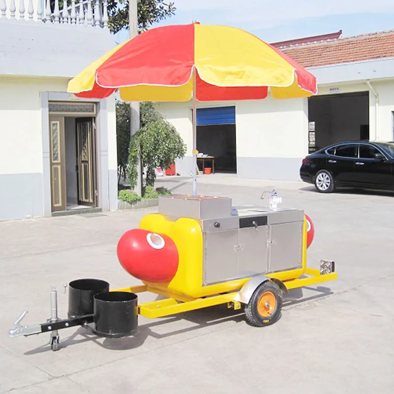 Мини тележка для хот догов передвижная еды продажи фритюрницы|Кухонные комбайны|