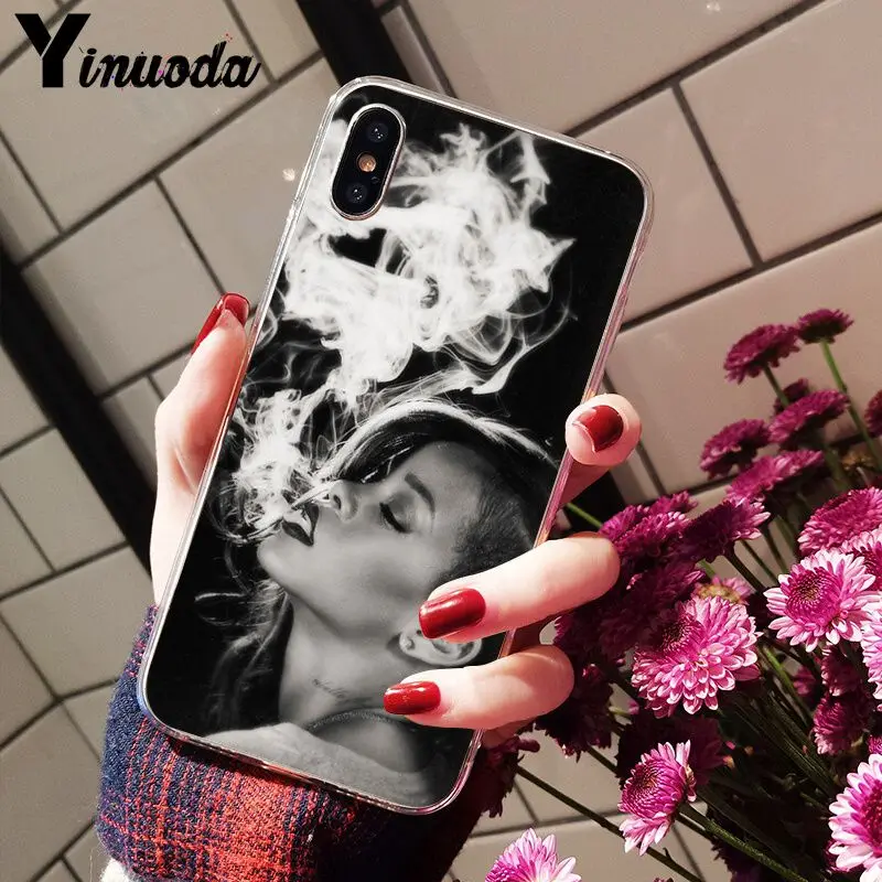 Умный чехол Yinuoda Robyn Rihanna Fenty черный мягкий для iPhone X XS MAX 6 6s 7 7plus 8 8Plus 5 5S SE XR |