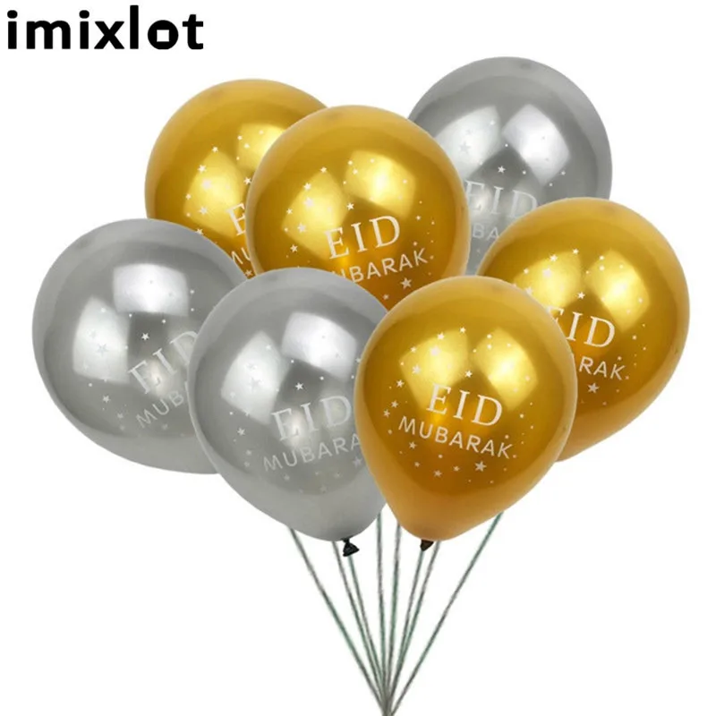 Imixlot 10 шт Серебряный Золотой цвет с алфавитным узором латексный воздушный шарик