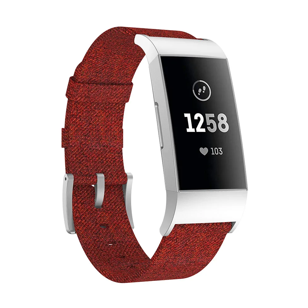 Цветной ремешок для Fitbit Charge 3 смарт-браслет часов тканевый нейлон сменные мужские