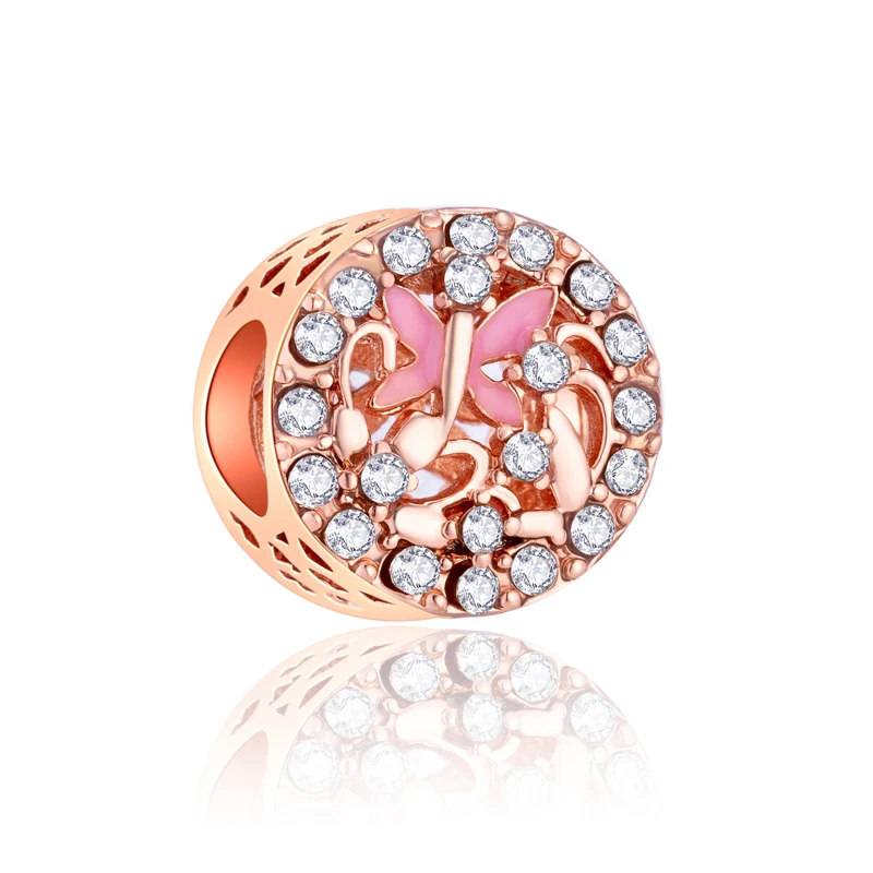 High Quality Crystal Heart Leaves Tree Evil Eyes Elephant Moon Mickey Beads Fit Original Pandora Charms for Women DIY Jewelry | Украшения и