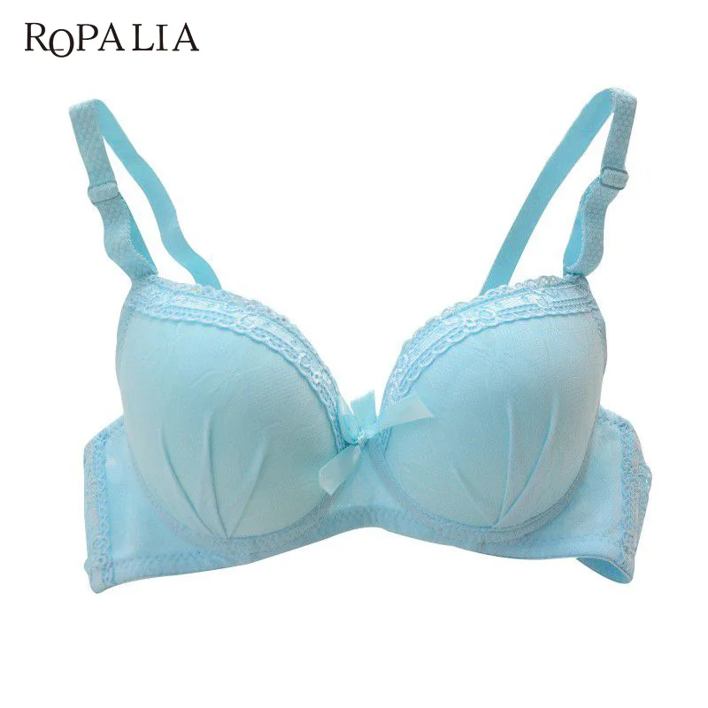 

ROPALIA Thin Cup S1 Young Bra And Lace Summer Sweet Bras Somfortable Soft Underwear Girl Wicking Women's