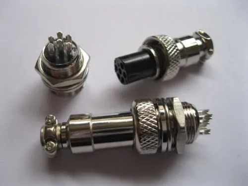 

50 компл. XLR разъем 6 Pin аудио кабель Разъем 16 мм шасси крепление