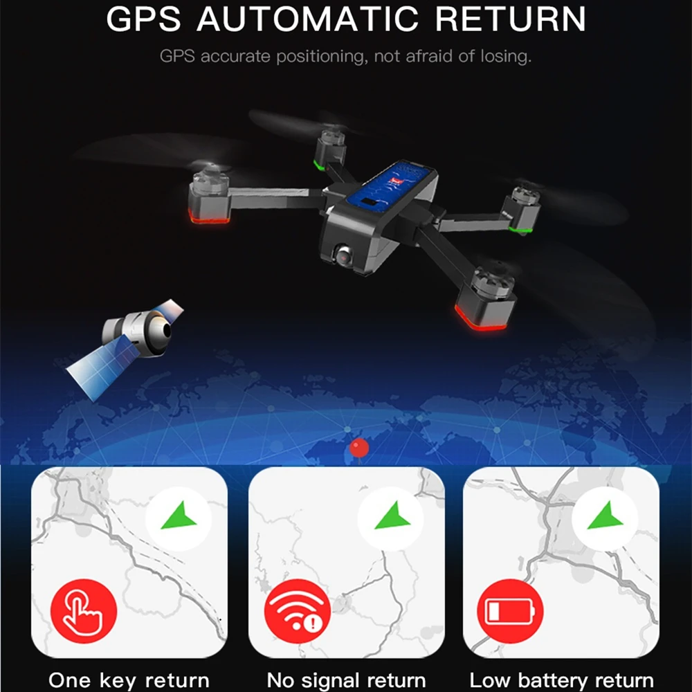 MJX B4W 5G wifi FPV gps бесщеточный складной Радиоуправляемый Дрон с 2K HD камерой