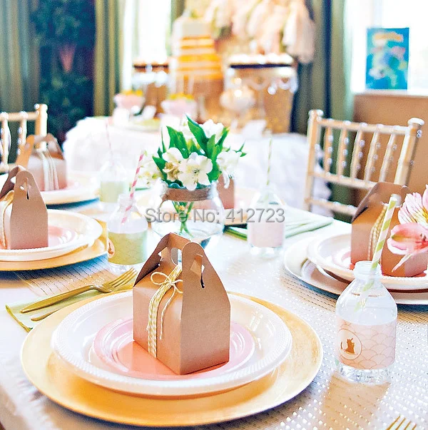 Ура серый полосатый питьевой Бумага Соломинки партии свадьба день рождения