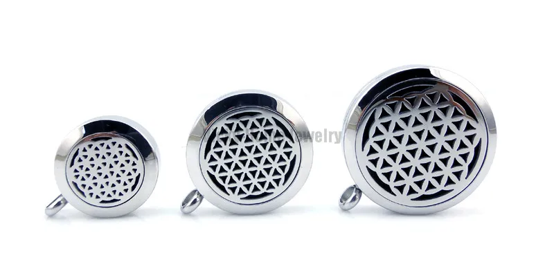 С цепочкой подарок семя жизни (30 мм) эфирного диффузорный медальон с маслами