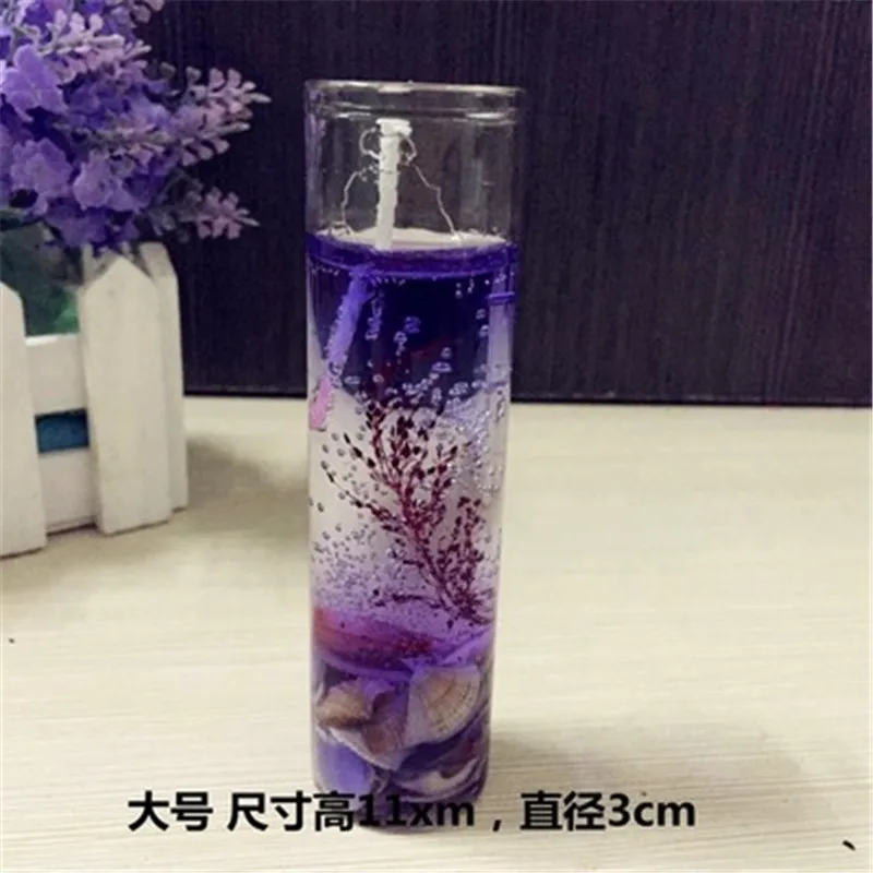 Large Purple 1 шт Новые бездымные свечи для ароматерапии раковины океана желе ароматерапия эфирное масло Свадебные свечи романтичные ароматические свечи - Цвет: Large Purple