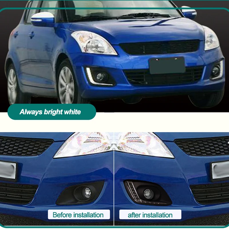 ROADOT авто светодиодный DRL для SUZUKI SWIFT 2014 2015 2016 дневные ходовые огни Стайлинг с