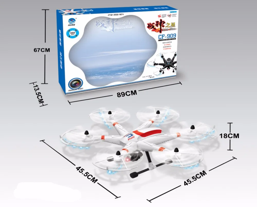Новые Большие размеры антенны Радиоуправляемый Дрон CF909 5 8 г FPV в режиме реального