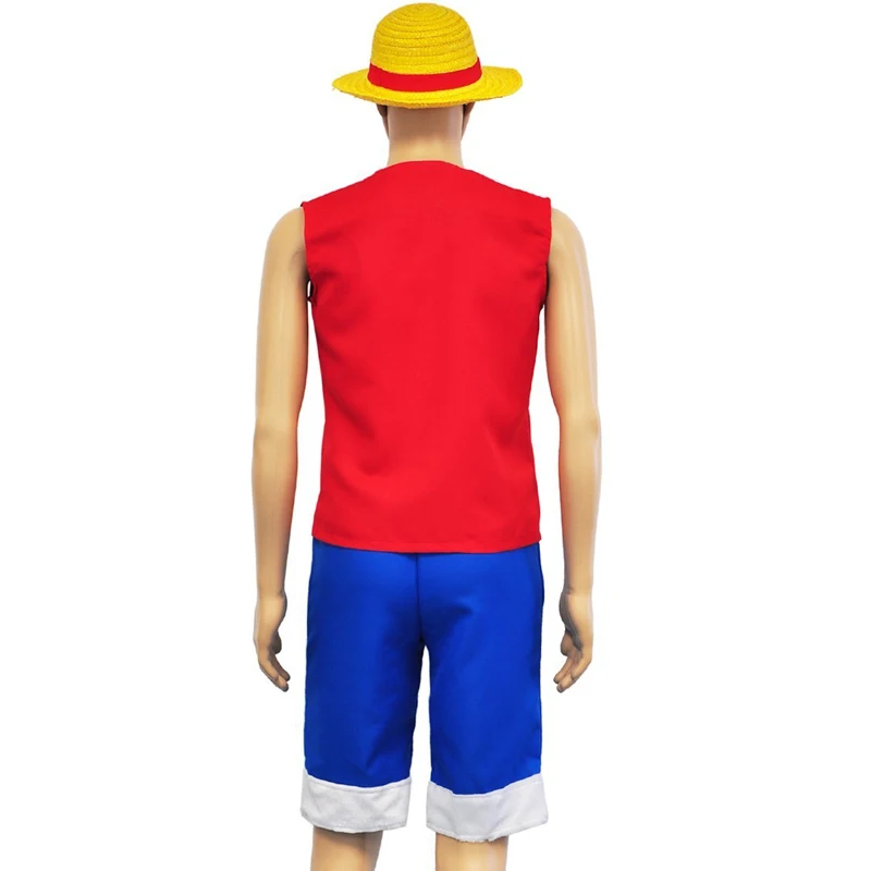 Аниме Косплей цельный Обезьяна D. Luffy костюмы европейский размер бесплатная