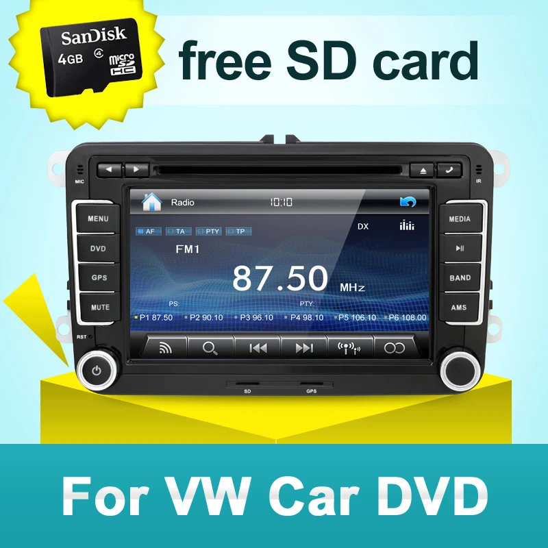 Мультимедийный автомобильный DVD GPS навигатор 7 дюймовый экран 2 Din для VW GOLF 6 Polo New Bora