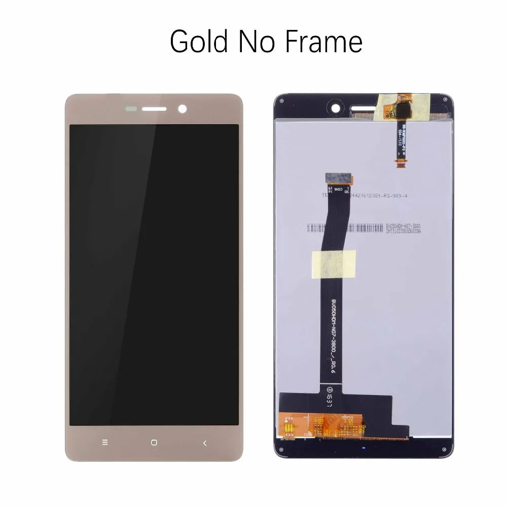 Дисплей для XIAOMI Redmi 3S / Redmi 3S Prime LCD в сборе с тачскрином на рамке 5.0'' черный белый золото