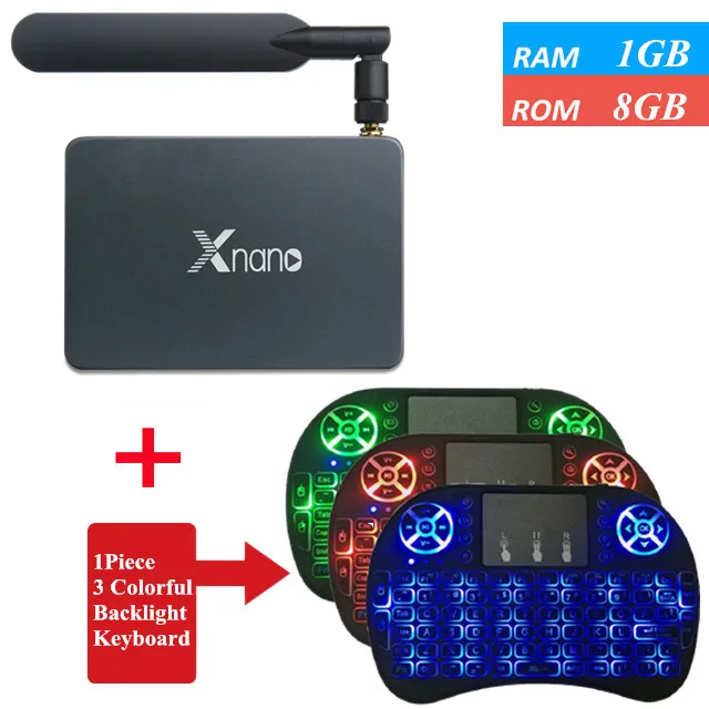 Xnano X5 Android 6,0 RTD1295 Smart tv Box DDR4 2 Гб 16 Гб поддерживает SATA 3,0, DVR, Dolby Digital, DTS Dual wifi телеприставка - Цвет: 1G Add I8 Backlight