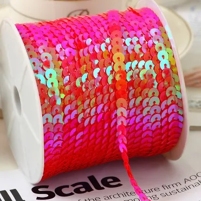 100 ярдов/партия 6 мм Красивая отделка ленты с блестками Ремесло Отделка для шитья