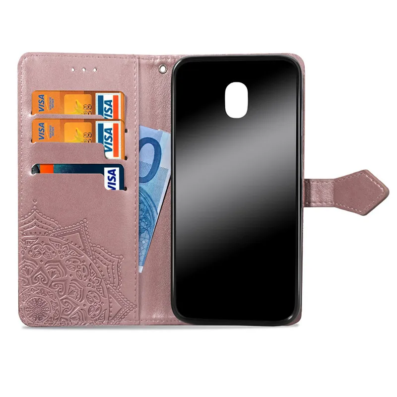 Флип-чехол для Samsung Galaxy J7 2018 Роскошный чехол из искусственной кожи телефона V Star