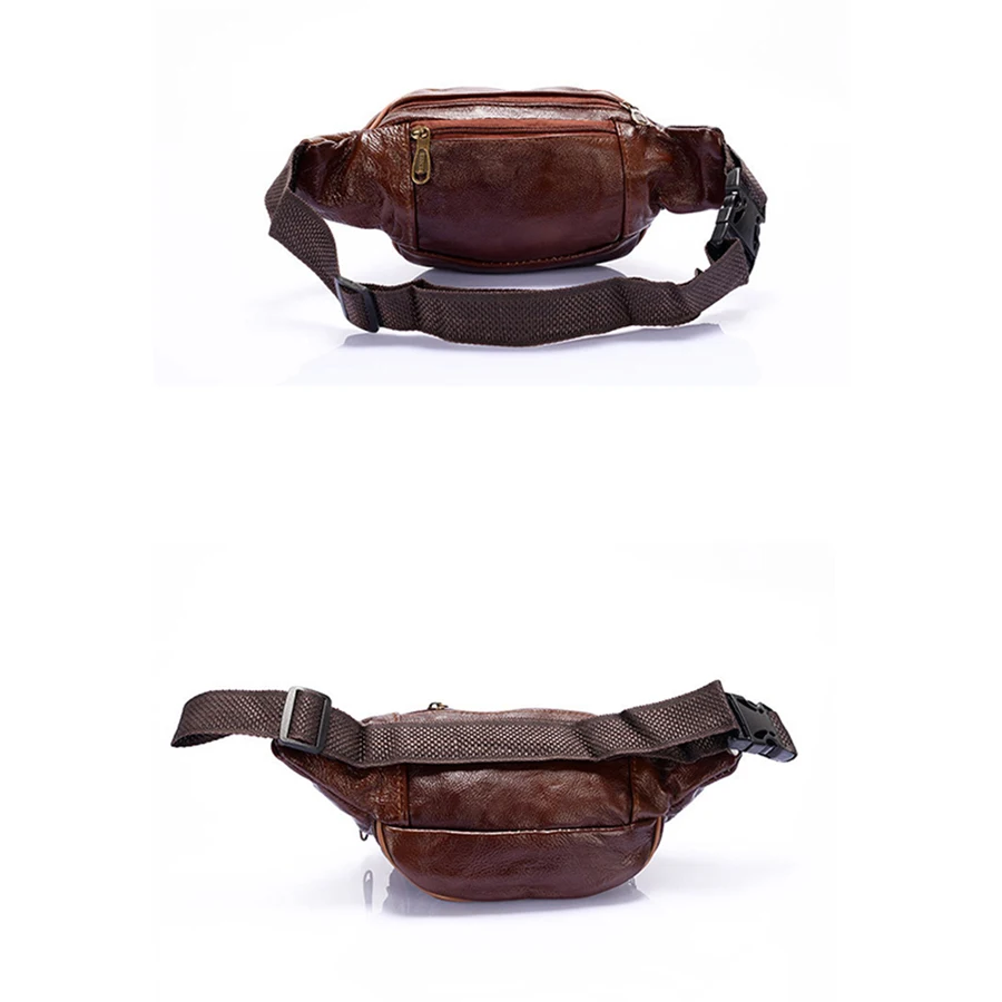 Мужская поясная сумка с масляным воском для путешествий езды на мотоцикле хип