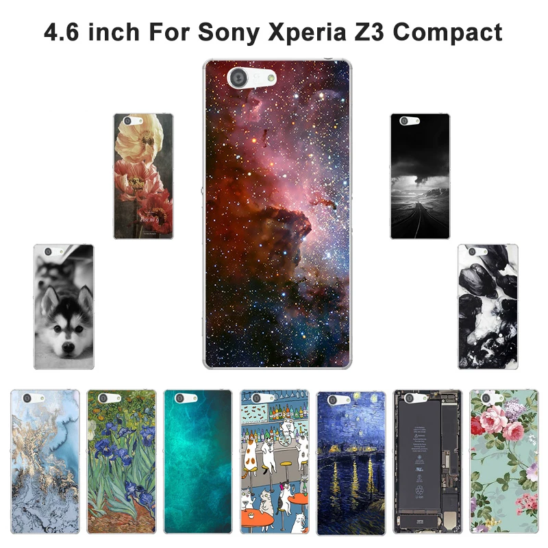 Мягкий чехол из ТПУ для sony Z3 Mini, чехол для телефона с пейзажем для sony Xperia Z3 Compact Z3 Mini M55W D5803, силиконовый чехол на заднюю панель
